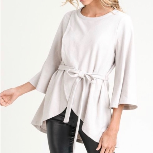 CLEARANCE ✨Sweater Front Wrap With Tie - Picture 3 of 8